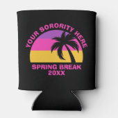 Chic Spring Break Party warmroze zwarte band Blikjeskoeler (Achterkant)