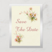 Chic Spring Flowers 21st Birthday Bewaar de datum Aankondigingskaart (Voorkant)