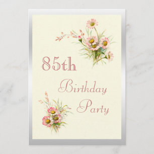 Chic Spring Flowers 85e verjaardag Kaart