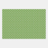 Chic Spring Forest Green Polka Dots Pattern Inpakpapier Vel (Voorkant 2)