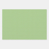 Chic Spring Forest Green Polka Dots Pattern Inpakpapier Vel (Voorkant)