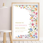 Chic Spring Garden Floral Vrijgezellenfeest Welkom Poster<br><div class="desc">Dit lelijke welkomstteken zal je gebeurtenis zeker nog wat opvoeren. Het ontwerp bevat vrolijke waterverf wildbloemen die met een vettig groen blad worden vermengd. Gebruik de tekstgebieden om de kaart met uw eigen formulering en details te personaliseren. De achtergrondkleur van de uitnodiging wordt geplaatst aan wit, maar voel vrij om...</div>