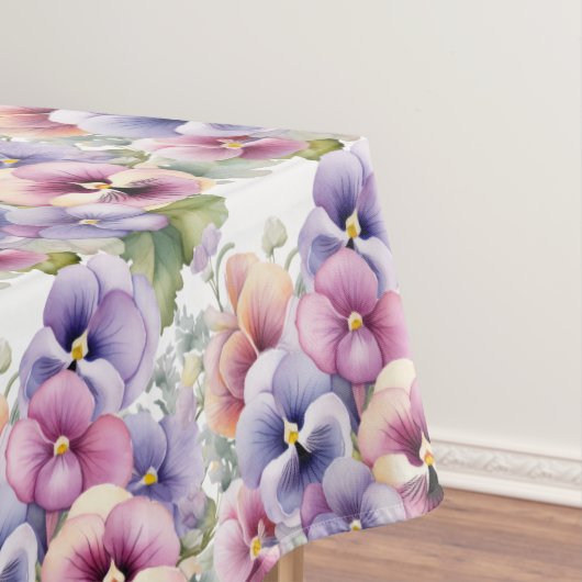 Chic Spring Kleuren Pansy Pansies Tafelkleed (Voorbeeld)