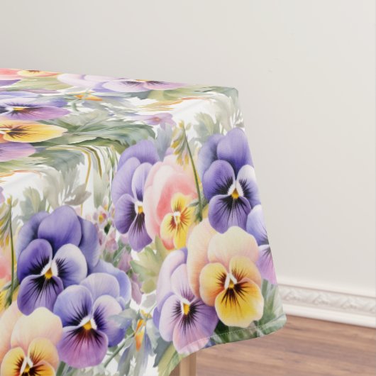 Chic Spring Kleuren Pansy Pansies Tafelkleed (Voorbeeld)