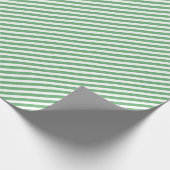 Chic Spring Mint Green White Stripes Pattern Cadeaupapier (Hoek)