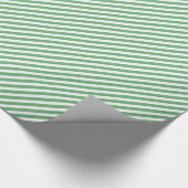 Chic Spring Mint Green White Stripes Pattern Cadeaupapier (Hoek)