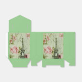 chic spring mint roze floral paris eiffel tower bedankdoosjes (Uitgevouwen)