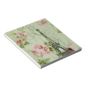chic spring mint roze floral paris eiffel tower notitieblok (Schuin)