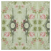 chic spring mint roze floral paris eiffel tower stof (Swatch)