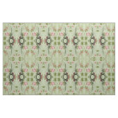 chic spring mint roze floral paris eiffel tower stof (Fat Quarter)