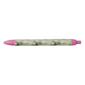 chic spring mint roze floral paris eiffel tower zwarte inkt pen (Voorkant)