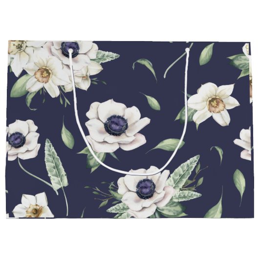 Chic Spring Waterverf Bouquet Groot Cadeauzakje (Achterkant)