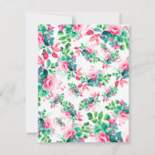 Chic Spring Waterverf Floral 70 Verjaardagsprogram Kaart (Achterkant)