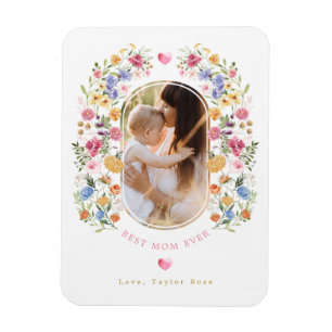 Chic Spring Wildflower Garden Moederdag Gift Magneet