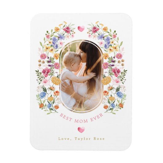 Chic Spring Wildflower Garden Moederdag Gift Magneet (Verticaal)