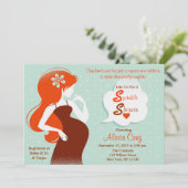 Chic Sprinkle Shower-uitnodiging Kaart (Staand voorkant)