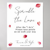 Chic Sprinkle The Love Petal Toss Verstuur je brui Poster (Voorkant)