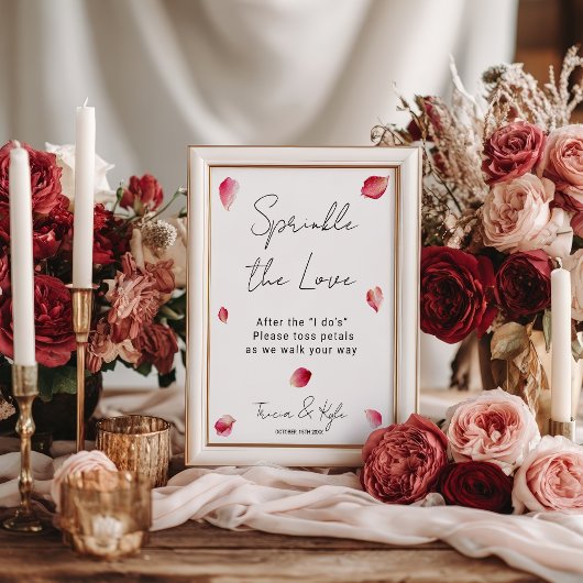 Chic Sprinkle The Love Petal Toss Verstuur je brui Poster