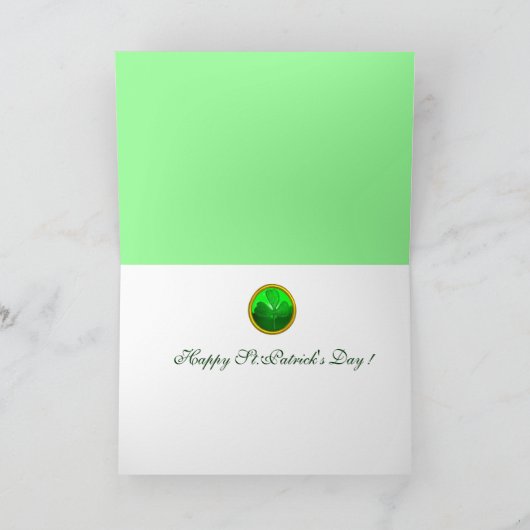 CHIC ST.PATRICK'S DAY CAT, GROENE ROZEN, IRISH BEE KAART (Binnen)