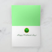 CHIC ST.PATRICK'S DAY CAT, GROENE ROZEN, IRISH BEE KAART (Binnen)