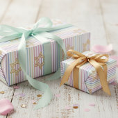 Chic Star of David Rainbow Striped Pattern Cadeaupapier