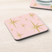 Chic  Starburst Drink Coasters - Roze Bier Onderzetter (Linkerzijde)