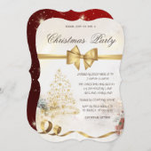 Chic Stars Kerstboom ,Bow, Rood, Kerstfeest Kaart (Voorkant / Achterkant)