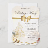 Chic Stars Kerstboom, Strik, Rood, Kerstfeest Kaart (Voorkant)
