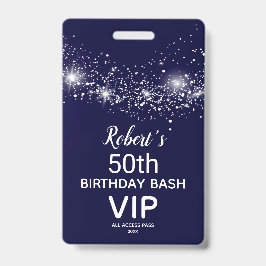 Chic Stars op de Birthday VIP-pas van Navy Sky Badge