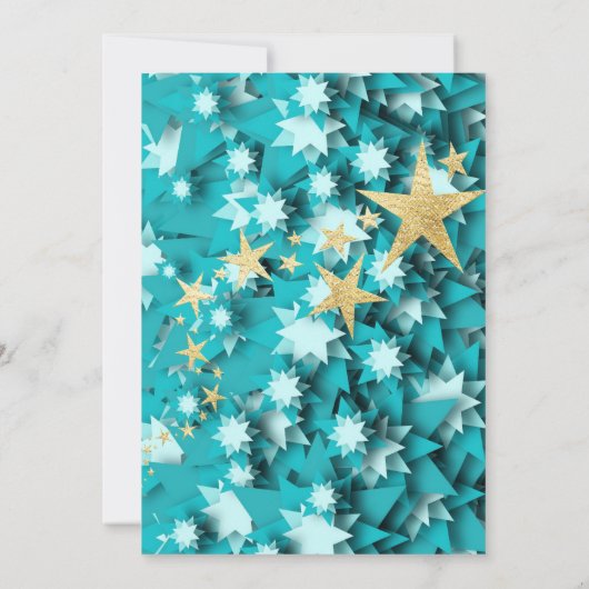 Chic Stars Sweet Sixteen Party Invitation Kaart (Achterkant)