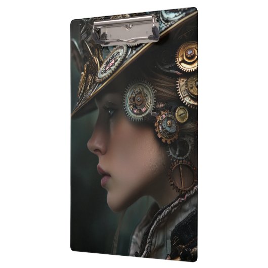 Chic Steampunk Woman Klembord (Links)
