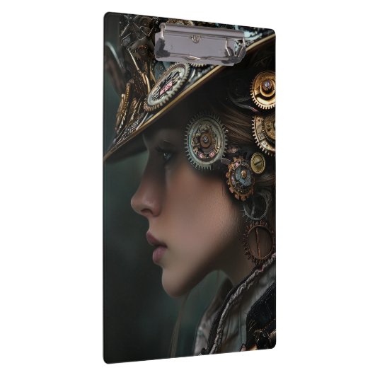 Chic Steampunk Woman Klembord (Rechts)