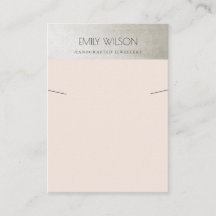 CHIC STEEL GRAY SILVER BLUSH PINK KETTING DISPLAY