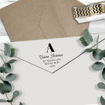 Chic stijl groot Initiaal retouradres Zelfinktende Stempel<br><div class="desc">Vet Familienaam Script Lettertype voor familienaam. Alle tekst kan worden aangepast.</div>