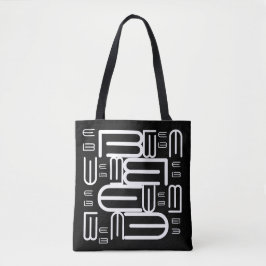 Chic Stijlvol alfabet Text Typografisch Design Tote Bag