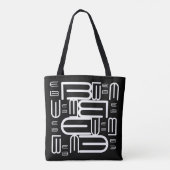 Chic Stijlvol alfabet Text Typografisch Design Tote Bag (Achterkant)