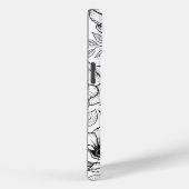 Chic Stijlvol Bloem Motief Initiaal Monogram Case-Mate iPhone Case (Achterkant / Rechts)