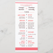 Chic Stijlvolle Coral Arrow Wedding Program Rack K Programmakaart (Voorkant)