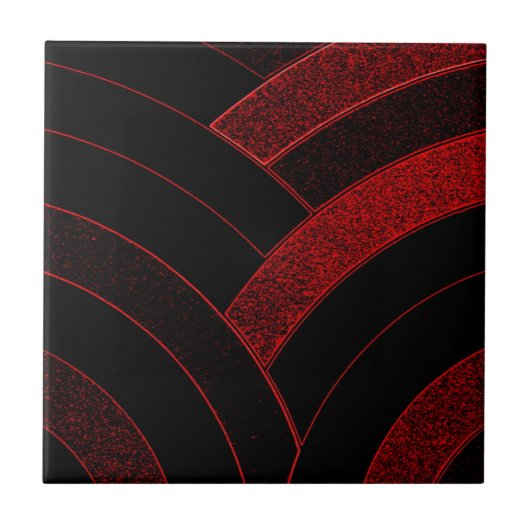 chic stijlvolle, geavanceerde hedendaagse chevrons tegeltje (Voorkant)