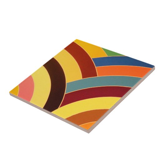 chic stijlvolle, geavanceerde hedendaagse chevrons tegeltje (Zijkant)