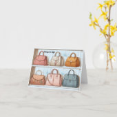 Chic Stijlvolle Handtas Kaart Groet (Gele Bloem)