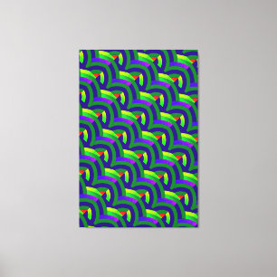 chic stijlvolle hedendaagse chevrons canvas afdruk