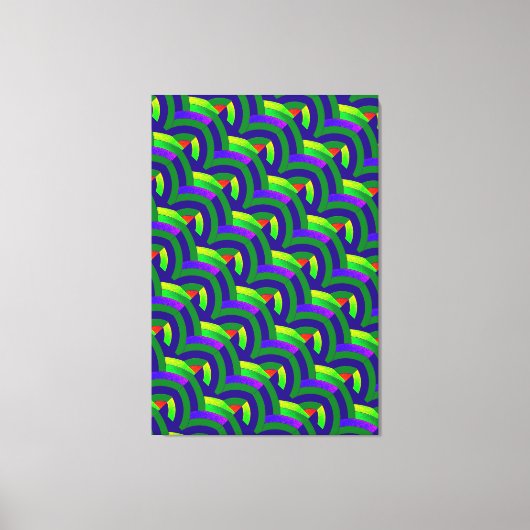 chic stijlvolle hedendaagse chevrons canvas afdruk (Voorkant)