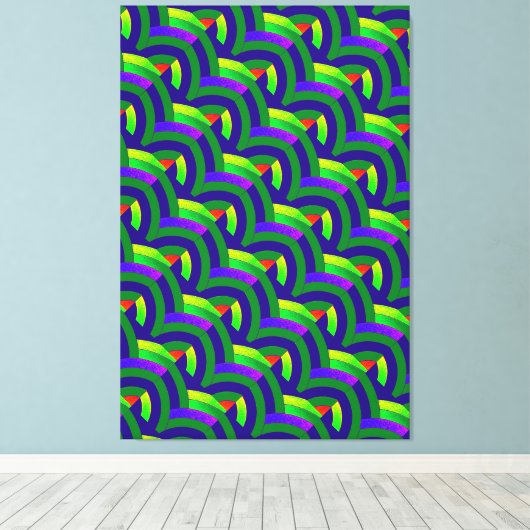 chic stijlvolle hedendaagse chevrons canvas afdruk (Insitu (Houten vloer))