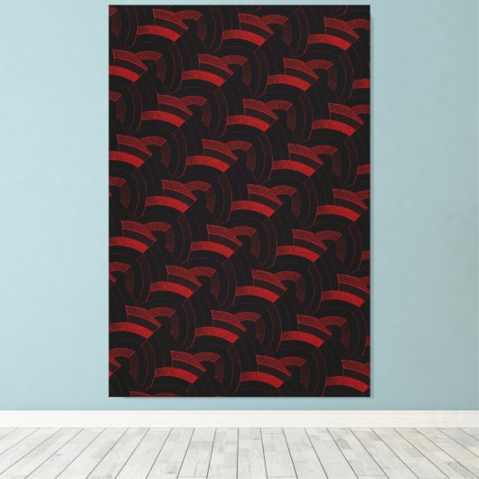 chic stijlvolle hedendaagse chevrons canvas afdruk (Insitu (Houten vloer))