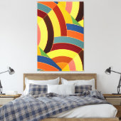 chic stijlvolle hedendaagse chevrons canvas afdruk (Insitu (Slaapkamer))