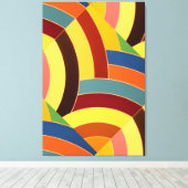 chic stijlvolle hedendaagse chevrons canvas afdruk (Insitu (Houten vloer))