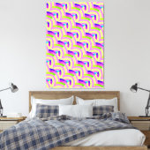 chic stijlvolle hedendaagse chevrons canvas afdruk (Insitu (Slaapkamer))
