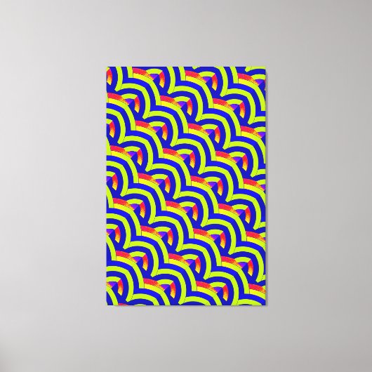 chic stijlvolle hedendaagse chevrons canvas afdruk (Voorkant)