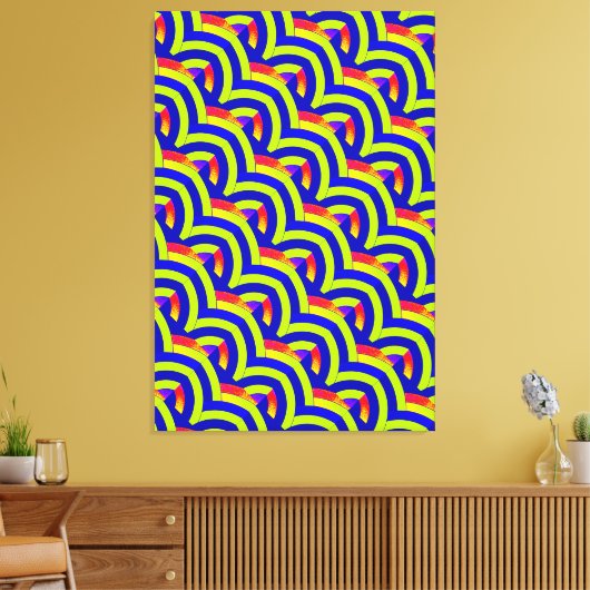 chic stijlvolle hedendaagse chevrons canvas afdruk (Insitu (Woonkamer))